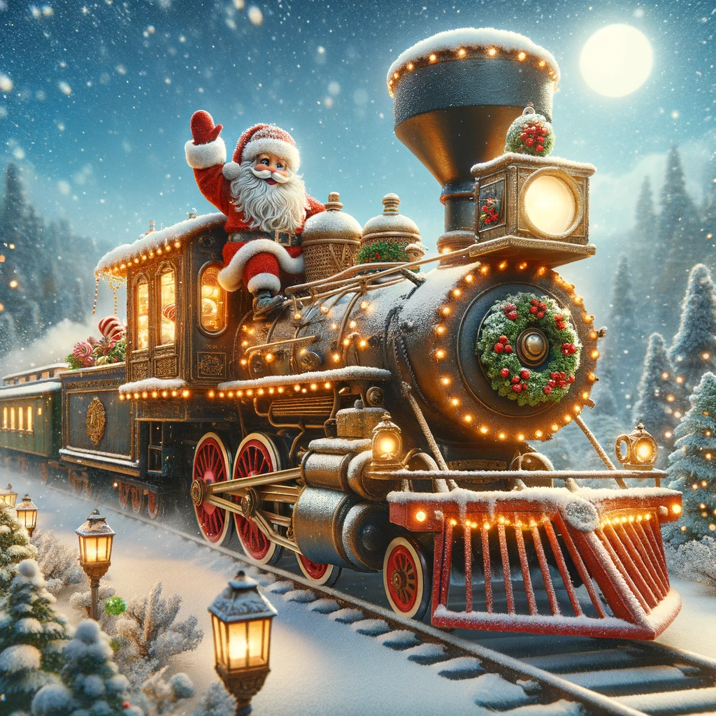 santa clause steam locomotive
