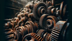 rusted gears